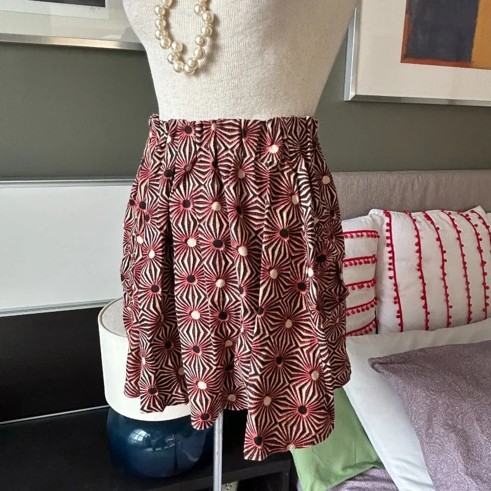 * Free People So Much Sun Retro Pleated Skirt Cargo Pockets Size S/P     - A1443